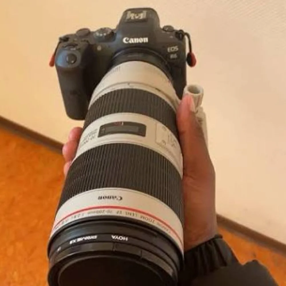 Canon 70-200mm/f2.8 camera lens (white)